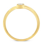 14K Yellow Gold Plated .925 Sterling Silver Miracle Set Diamond Ring (1/20 Cttw, J-K Color, I1-I2 Clarity) - Size 6