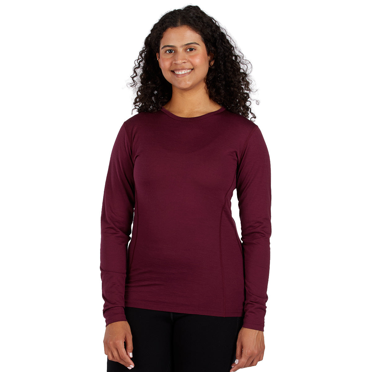Lightweight Women's Wool Crew Top - 100% Merino Wool