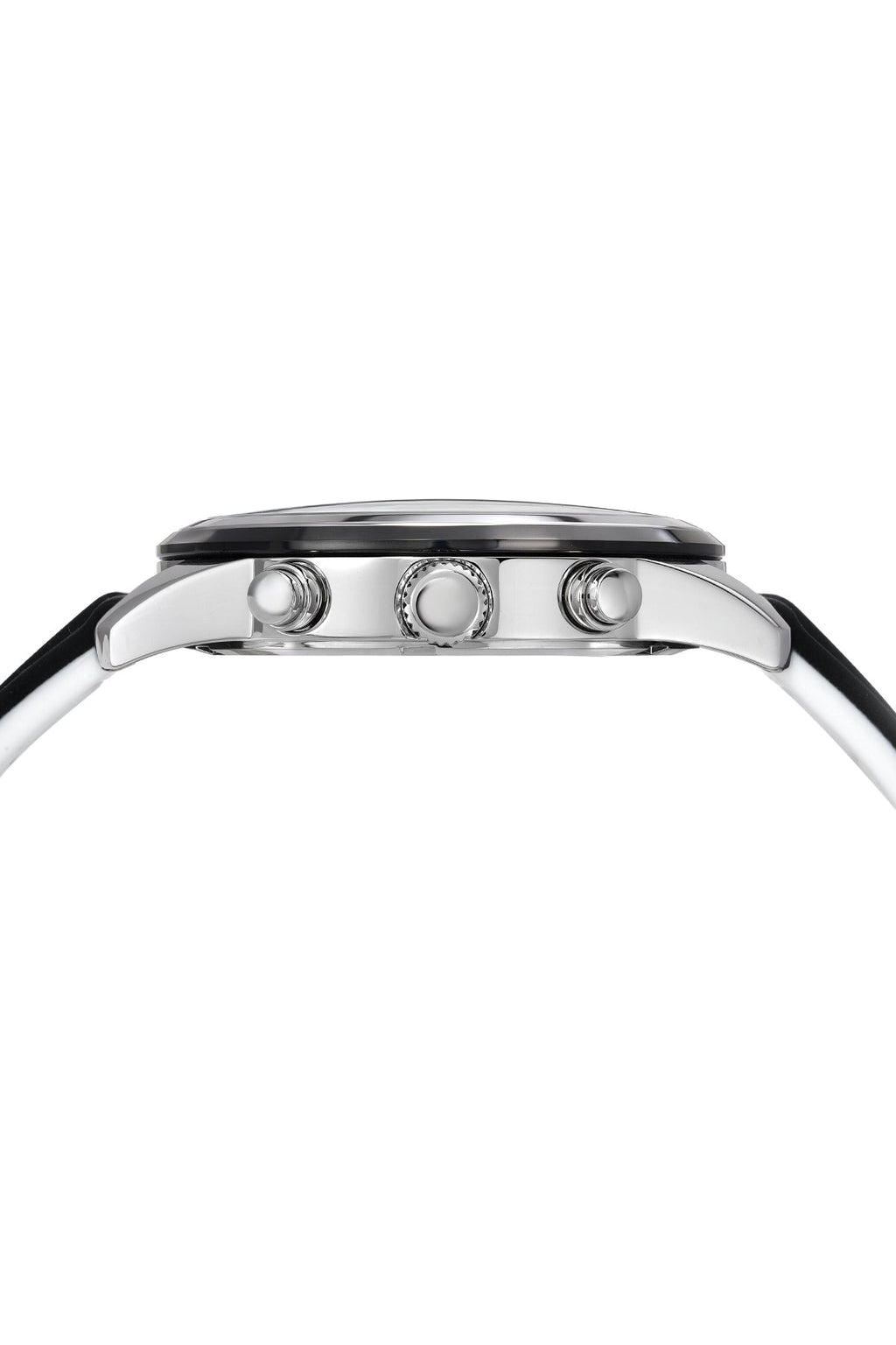 Arthur Men's Chronograph Black and White Silicone Watch