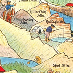Vintage Map of Glacier National Park, 1925