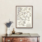 Vintage Map of Vermont 1934
