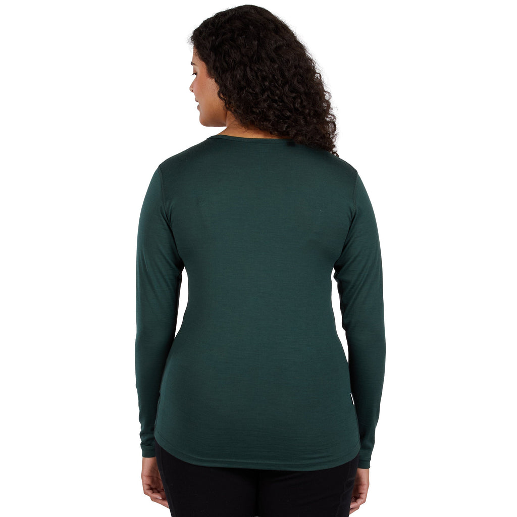 Lightweight Women's Wool Crew Top - 100% Merino Wool