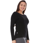 Midweight Women's Wool Crew Top -  100% Merino Wool