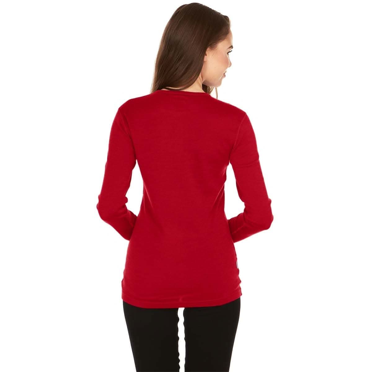 Midweight Women's Wool Crew Top -  100% Merino Wool