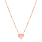 14k Rose Gold Polished Mini Heart Necklace