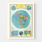 Vintage Air Age Map of The World 1946