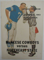 1962 McNeese Cowboys vs. Northeast State College Football Game Program 148904