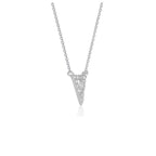 Diamond Inverted Triangle Pendant in 14k White Gold