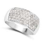 1.21 Carat Genuine White Diamond .925 Sterling Silver Ring