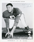 Jim Schrader Eagles Redskins Notre Dame RARE Signed  8x10 Photo JSA 156984