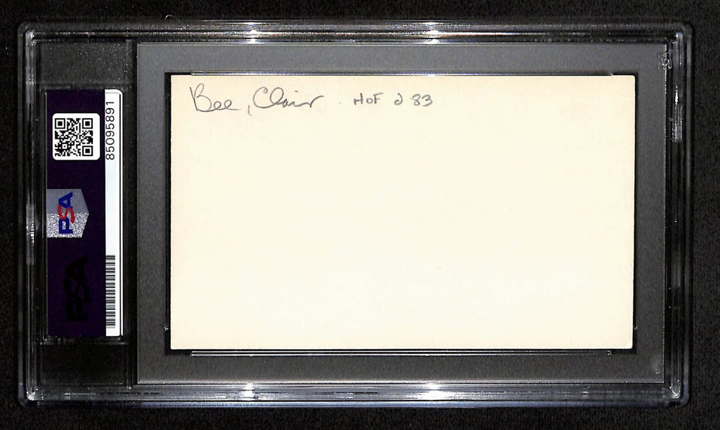 Clair Bee HOF Signed 3x5 Index Card Baltimore Bullets Coach PSA/DNA 185476