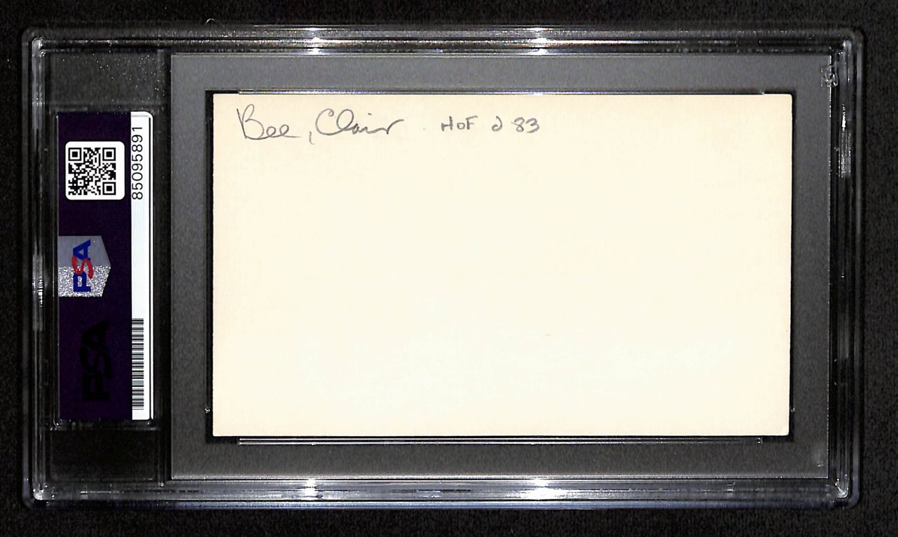 Clair Bee HOF Signed 3x5 Index Card Baltimore Bullets Coach PSA/DNA 185476
