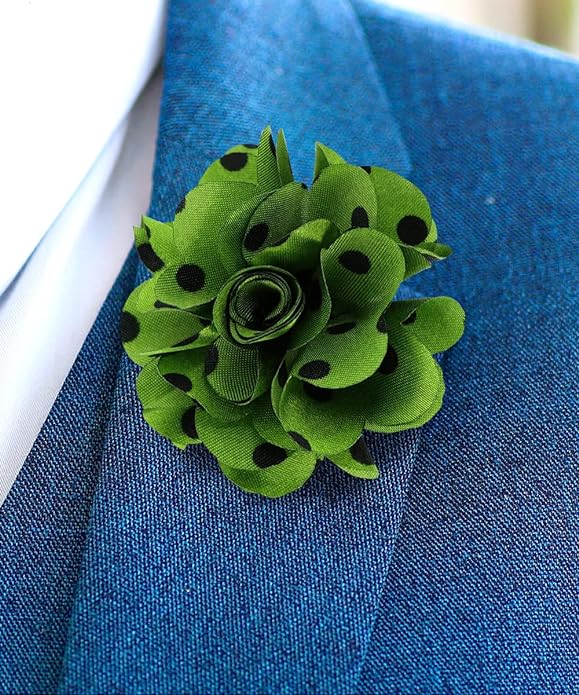 Polka Dot Flower Lapel Pin