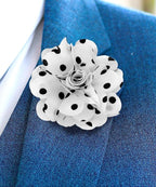 Polka Dot Flower Lapel Pin