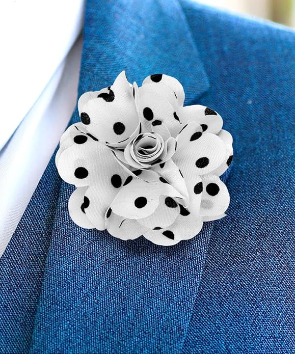 Polka Dot Flower Lapel Pin