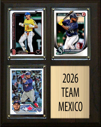 2026 WBC Team Mexico 3 Card Plaque Topps Randy Arozarena Alejandro Kirk Durran