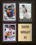 David Wright New York Mets Fan Gift Plaque 8x10 3 Cards Topps Donruss Panini 2024 2025 2026