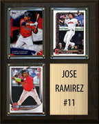 Jose Ramirez 3 Card Plaque Topps Bowman 2026 2025 2024 Cleveland Guardians