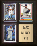 Max Muncy Los Angeles Dodgers 3 Card Fan Gift Plaque Topps Bowman Donruss 2024 2025 2026