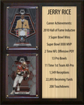 Jerry Rice San Francisco 49ers HOF Fan Gift Plaque 8x10 3 Cards Topps Donruss Panini 2024 2025 2026
