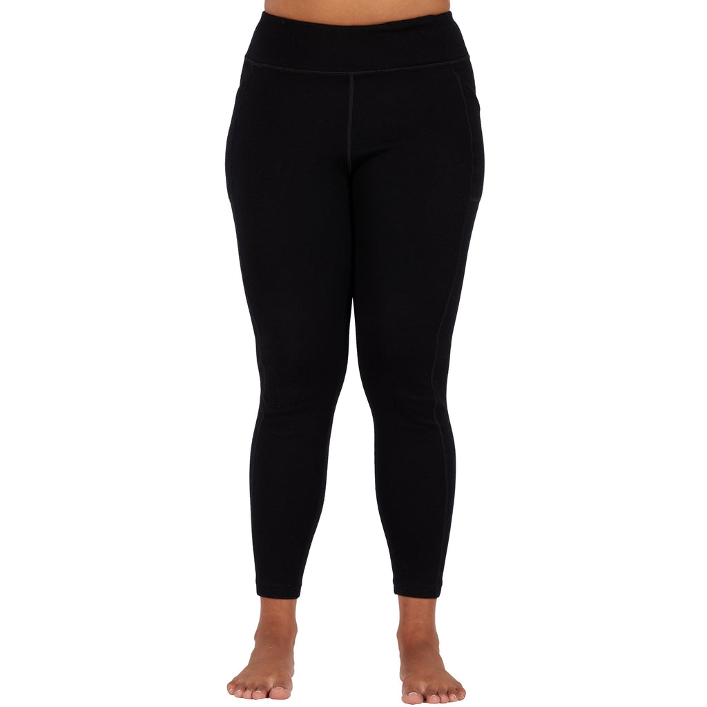 Women's Heavyweight Wool Leggings Thermal Base Layer Bottom - 100% Merino Wool