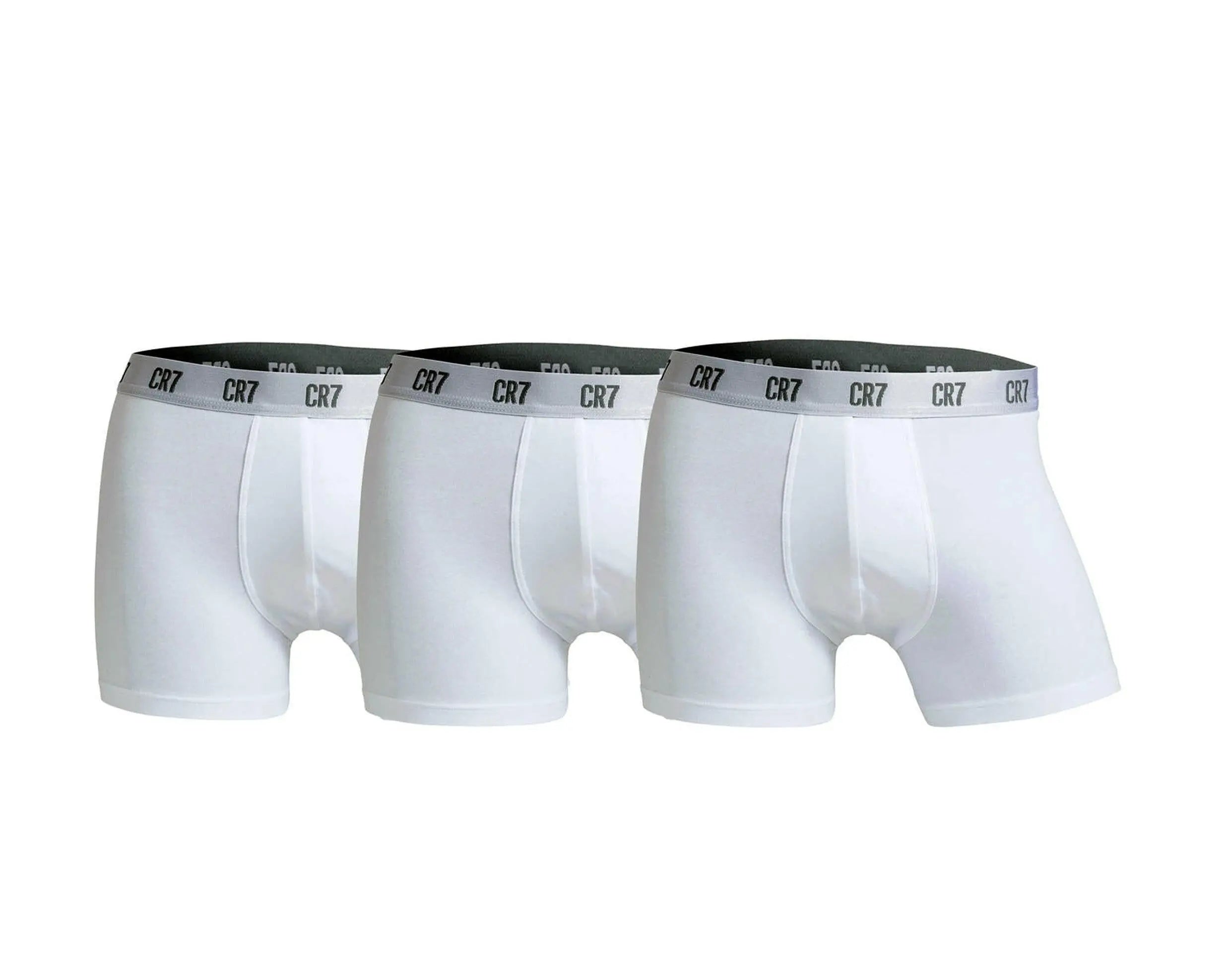 Cristiano Ronaldo CR7 Basic 3-Pack Trunk Boxer Briefs Men's Underwear — White