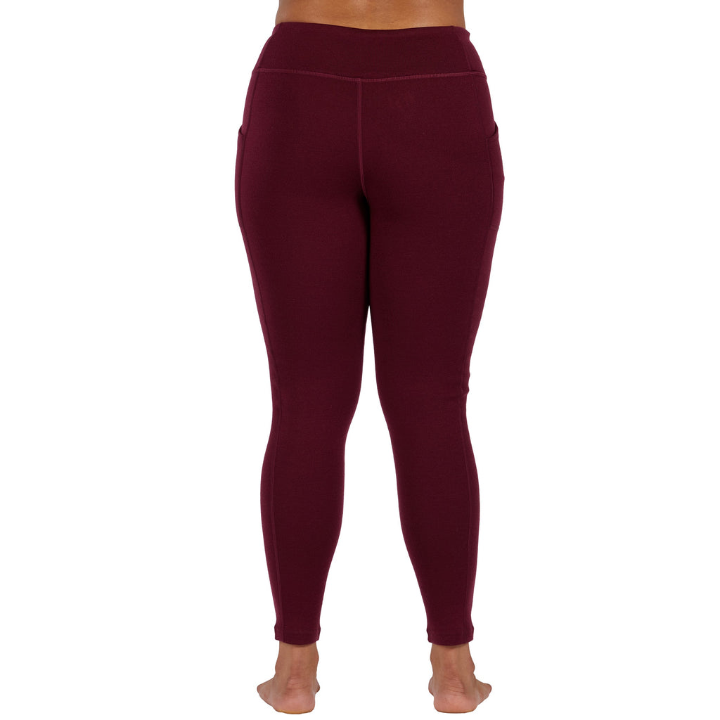 Women's Heavyweight Wool Leggings Thermal Base Layer Bottom - 100% Merino Wool