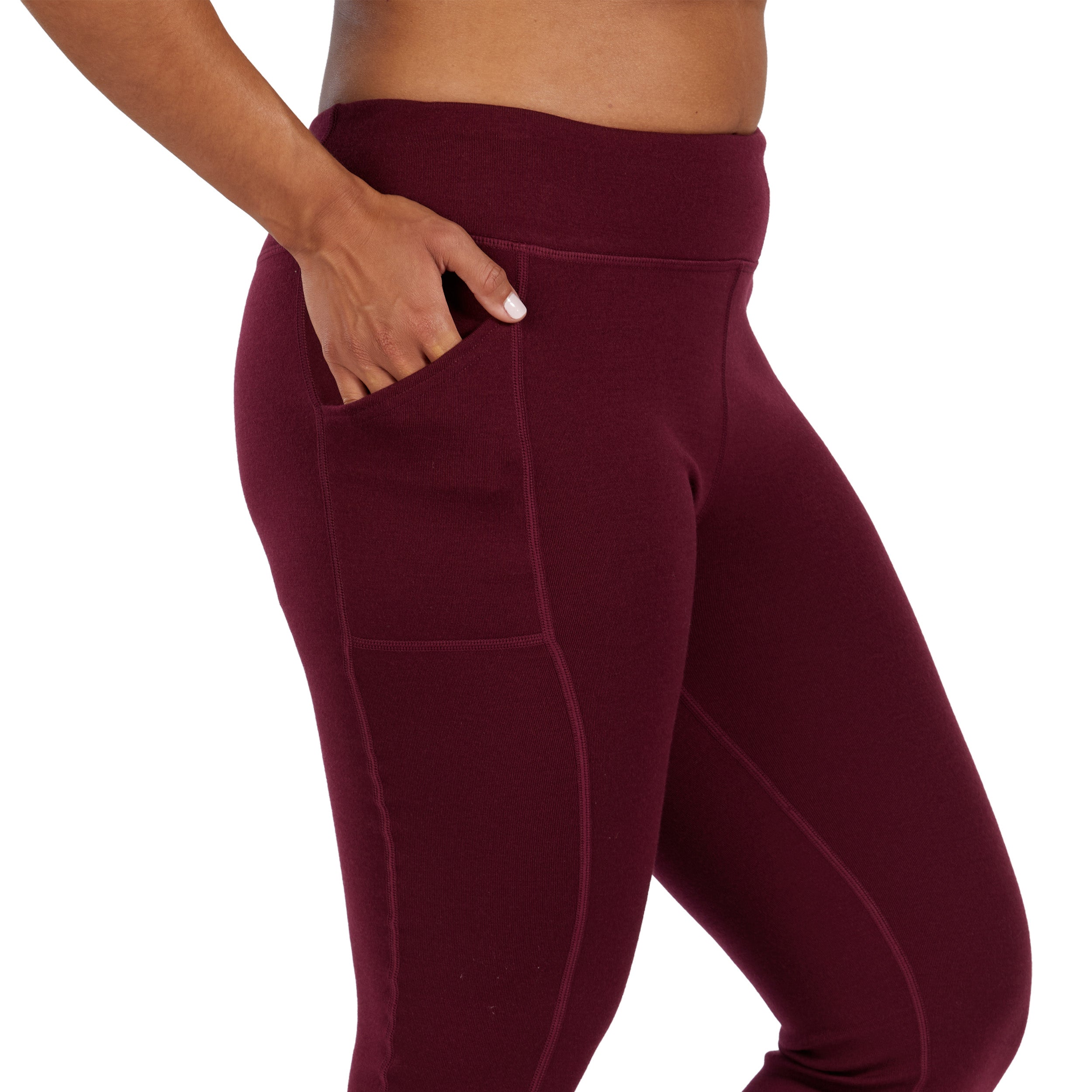 Women's Heavyweight Wool Leggings Thermal Base Layer Bottom - 100% Merino Wool