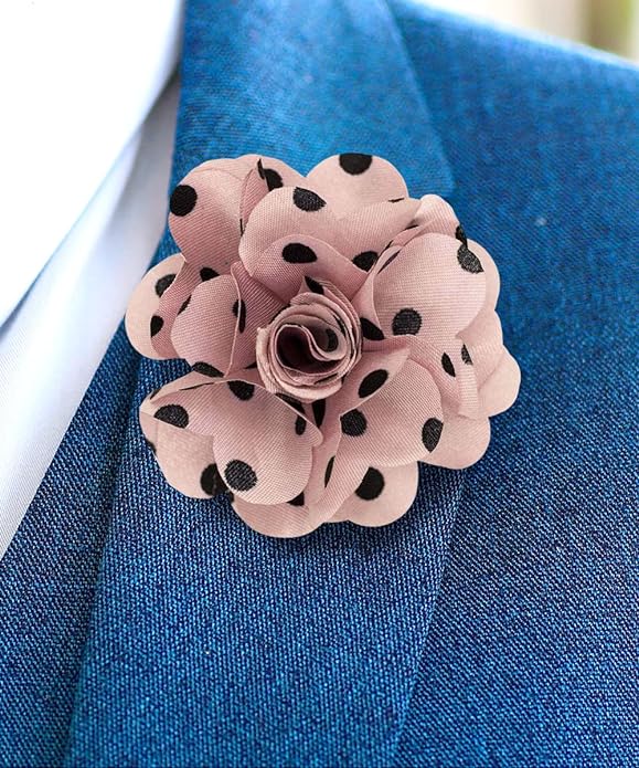 Polka Dot Flower Lapel Pin