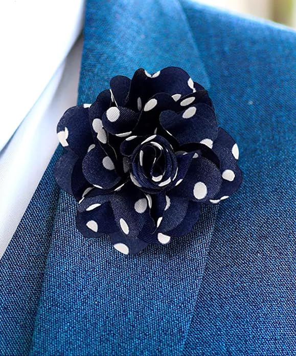 Polka Dot Flower Lapel Pin