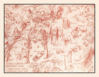 Vintage Map of Kings Canyon National Park, 1945