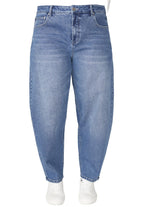ELOQUII Women's Plus Size The Barrel Leg Jean - 22, Medium Wash