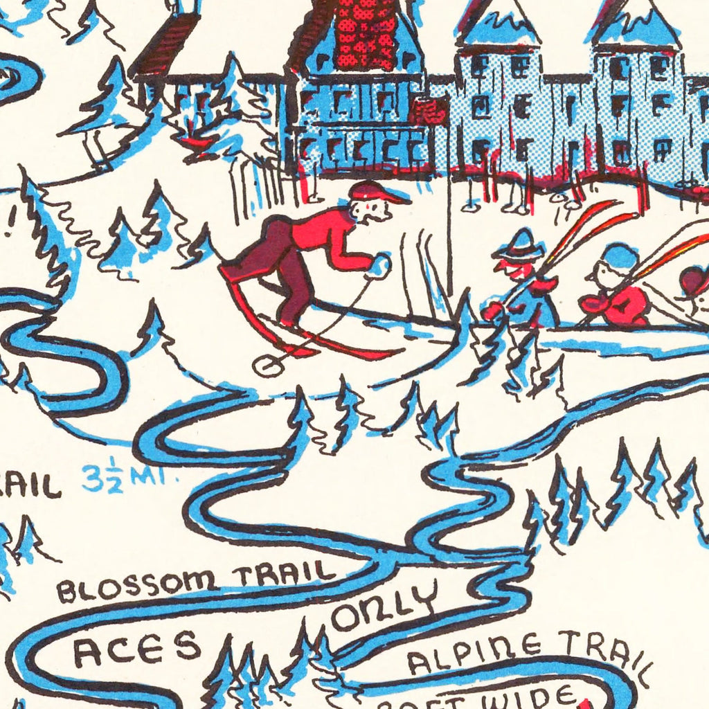 Vintage Map of Mt. Hood Recreation Area, 1939