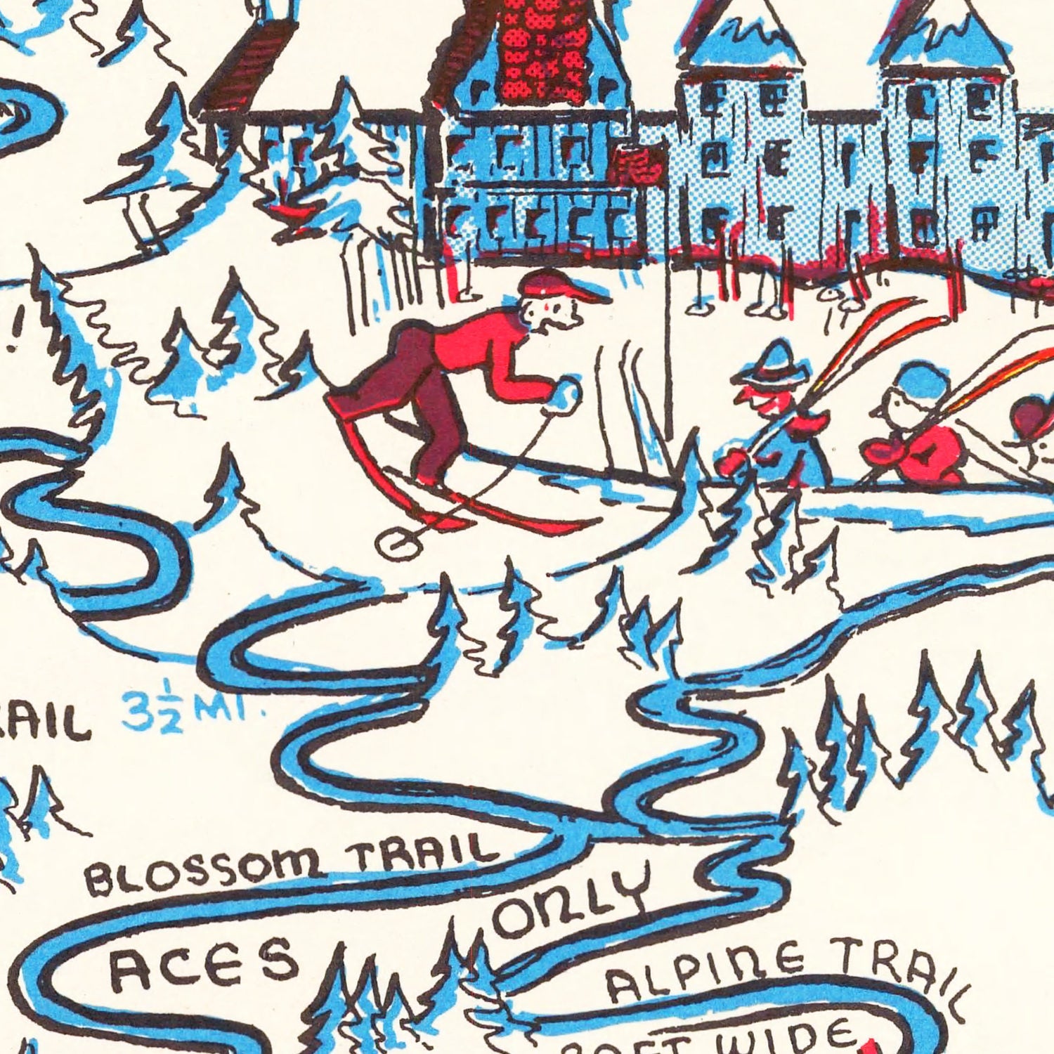 Vintage Map of Mt. Hood Recreation Area, 1939