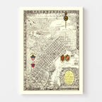 Vintage Map of New Orleans, Louisiana 1930