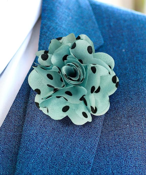 Polka Dot Flower Lapel Pin
