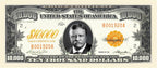 10 - $10,000.00 Ten Thousand Dollar Gold Certificate Novelty Bill Play Money