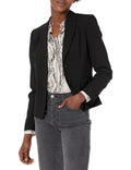 Calvin Klein Women's Two Button Lux Suit Blazer, Black, 2