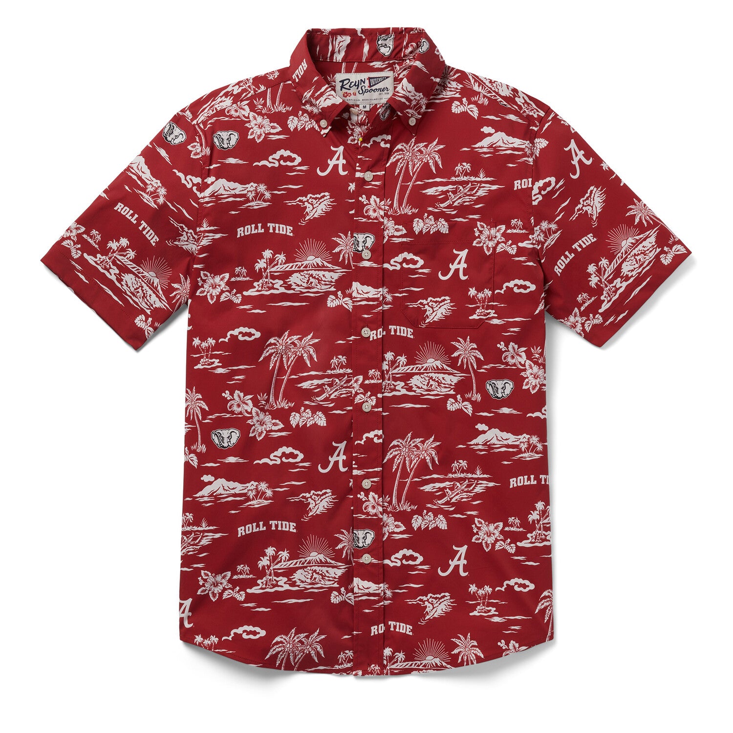 University Of Alabama Performance Button Front // Red