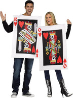 King & Queen of Hearts Card Adult Couples Costume Set