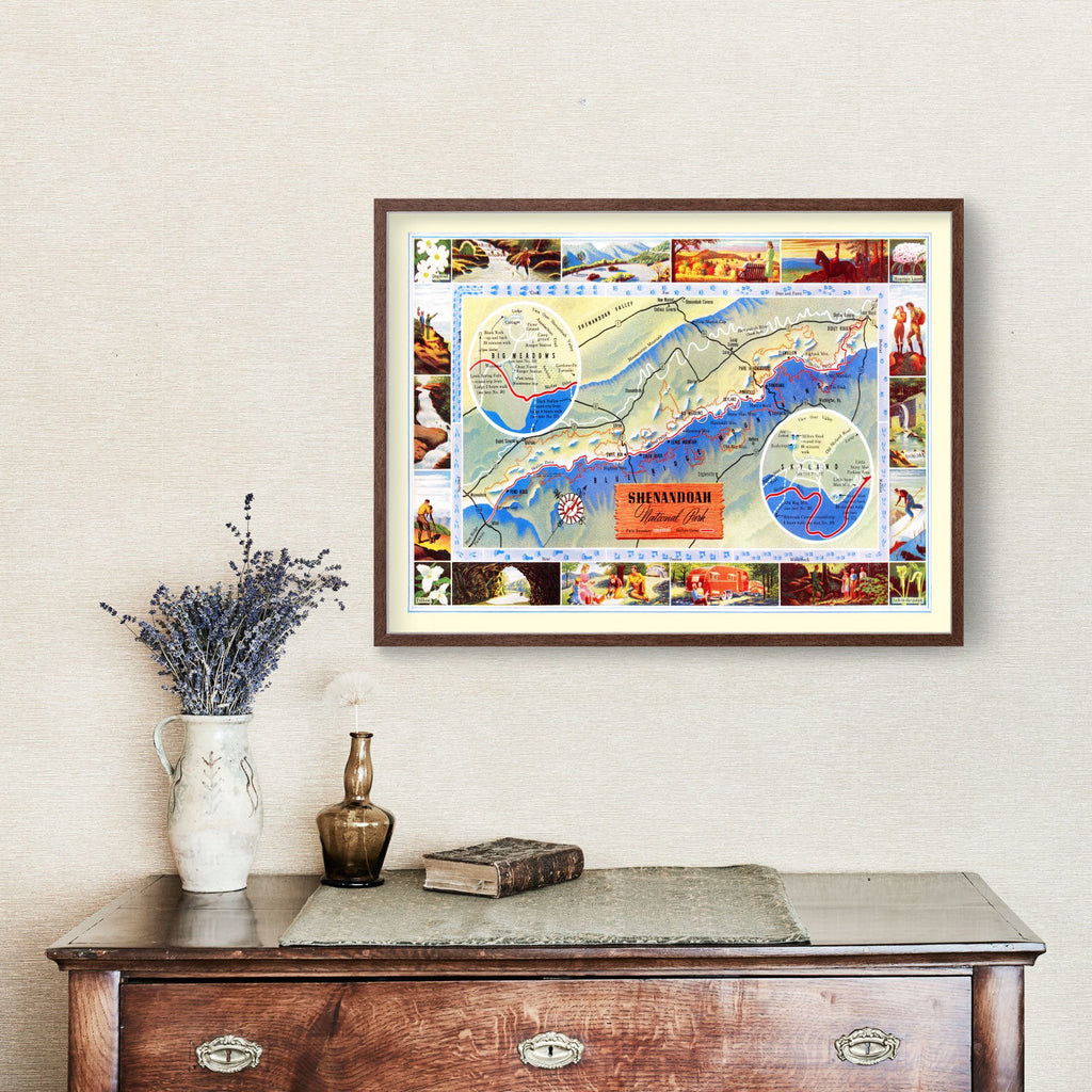 Vintage Map of Shenandoah National Park, 1947