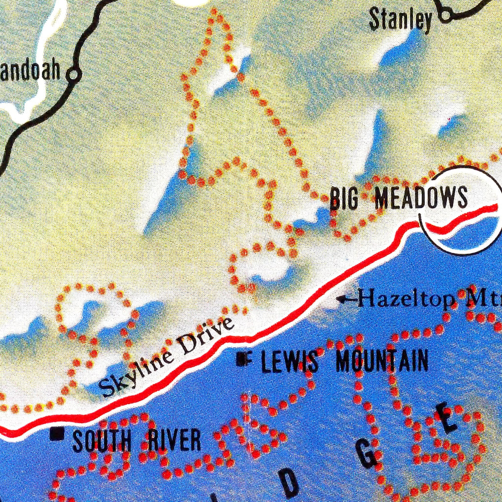 Vintage Map of Shenandoah National Park, 1947