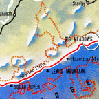 Vintage Map of Shenandoah National Park, 1947