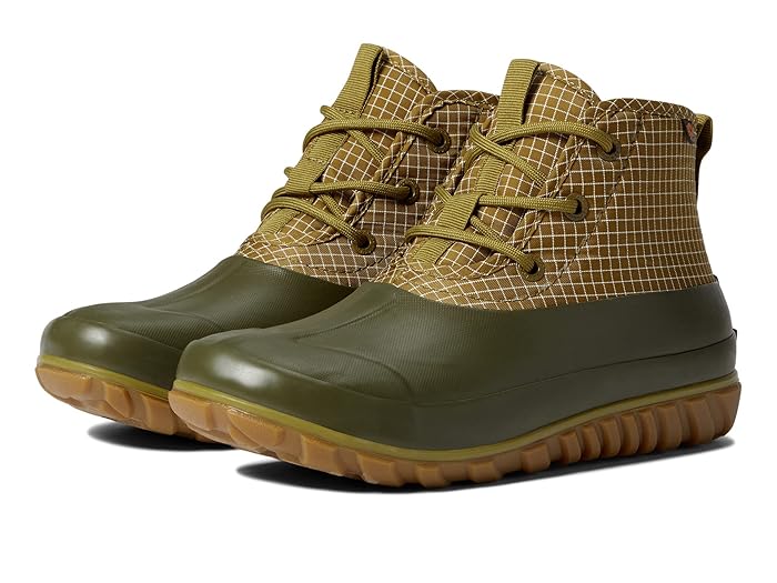 BOGS Classic Casual Check Olive Boots Size 6 B M