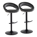 Posh - Contemporary Adjustable Barstool With Swivel & Rounded