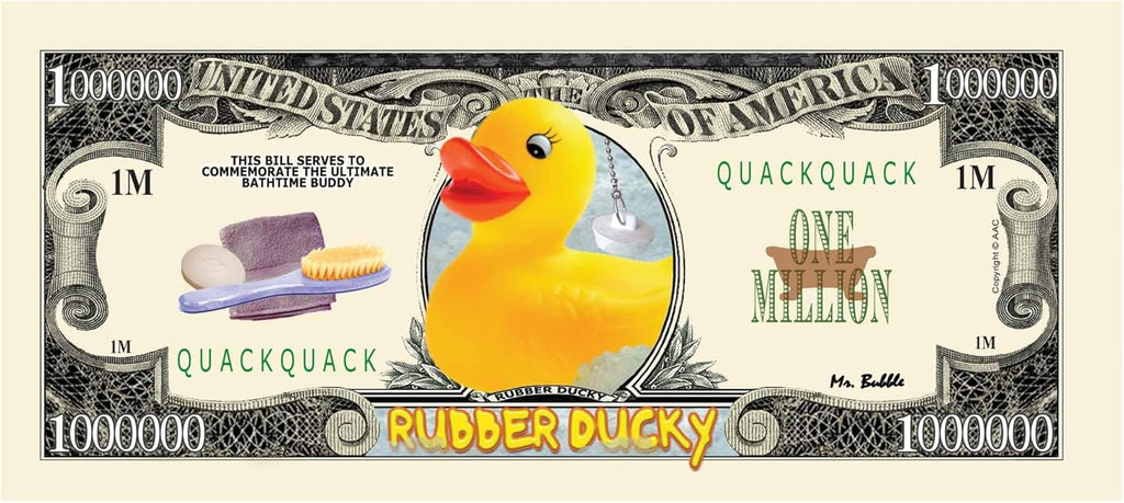 10 TOTAL - Rubber Ducky Million Dollar Collectible Novelty Bills - Funny Money