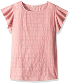 Women's Flutter Short Sleeve Shirt - Rose
