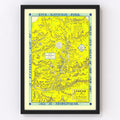 Vintage Map of Zion National Park, 1939