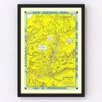 Vintage Map of Zion National Park, 1939