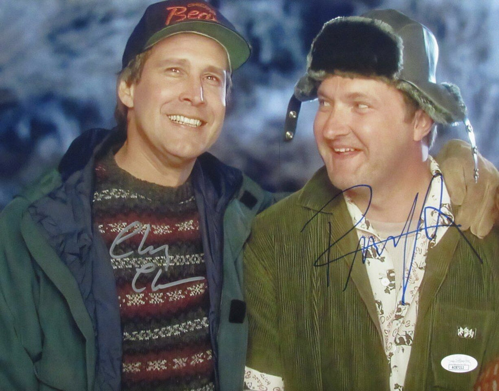 Chevy Chase Randy Quaid Autographed 11x14 Photo "Christmas Vacation" JSA